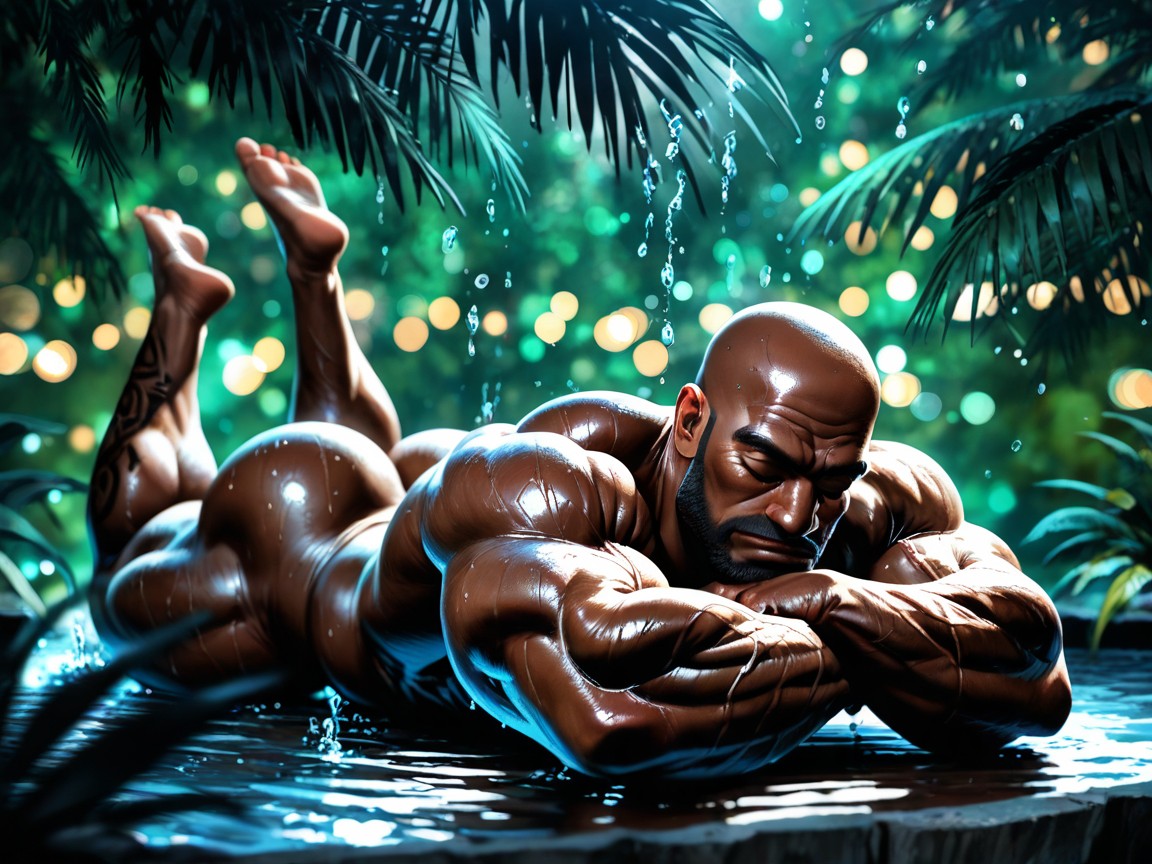 Busy Bokeh, Fully Relaxed Body, Volumetric Lighting AI Gay Porn