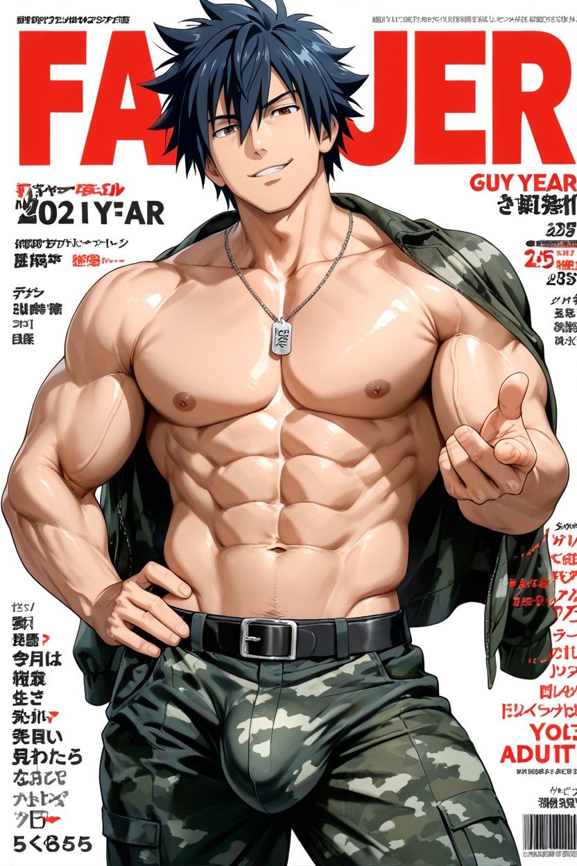 Gray Fullbuster, Solo, Brown Eyes AI Gay Porn