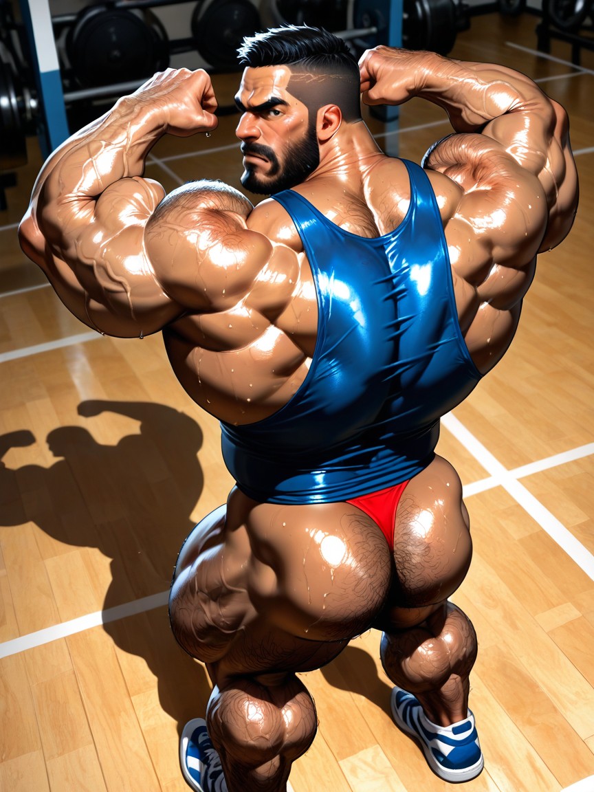 Bodybuilder, Detailed Muscles, 18+ Porno gay IA