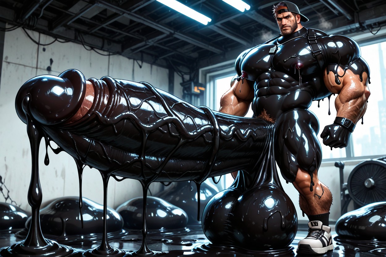 Hairy Legs, Surreally Hyper Cock, Black Slime On Testicles Porno gay IA