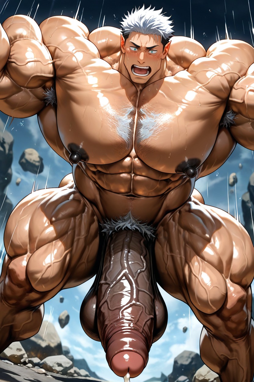 Gigantic Muscles, Beitemian Art Style, Masculine Porno gay IA