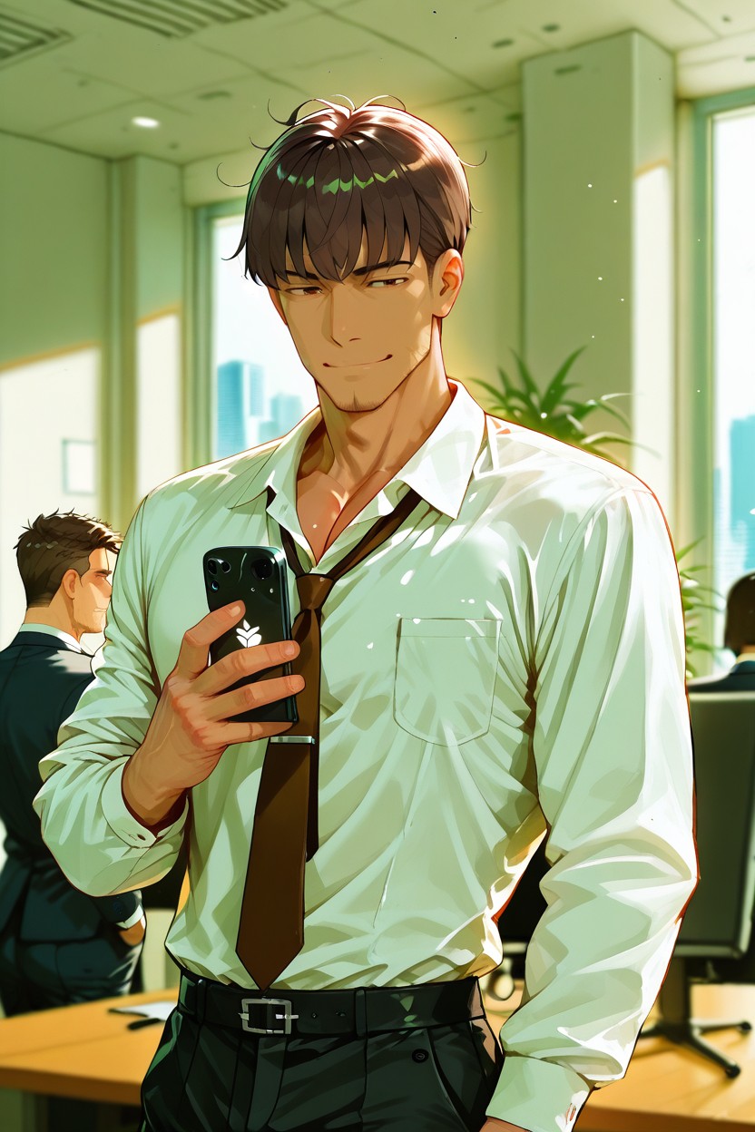 Wearing A Business Suit, Tan Skin, Gay Porn Porno gay IA