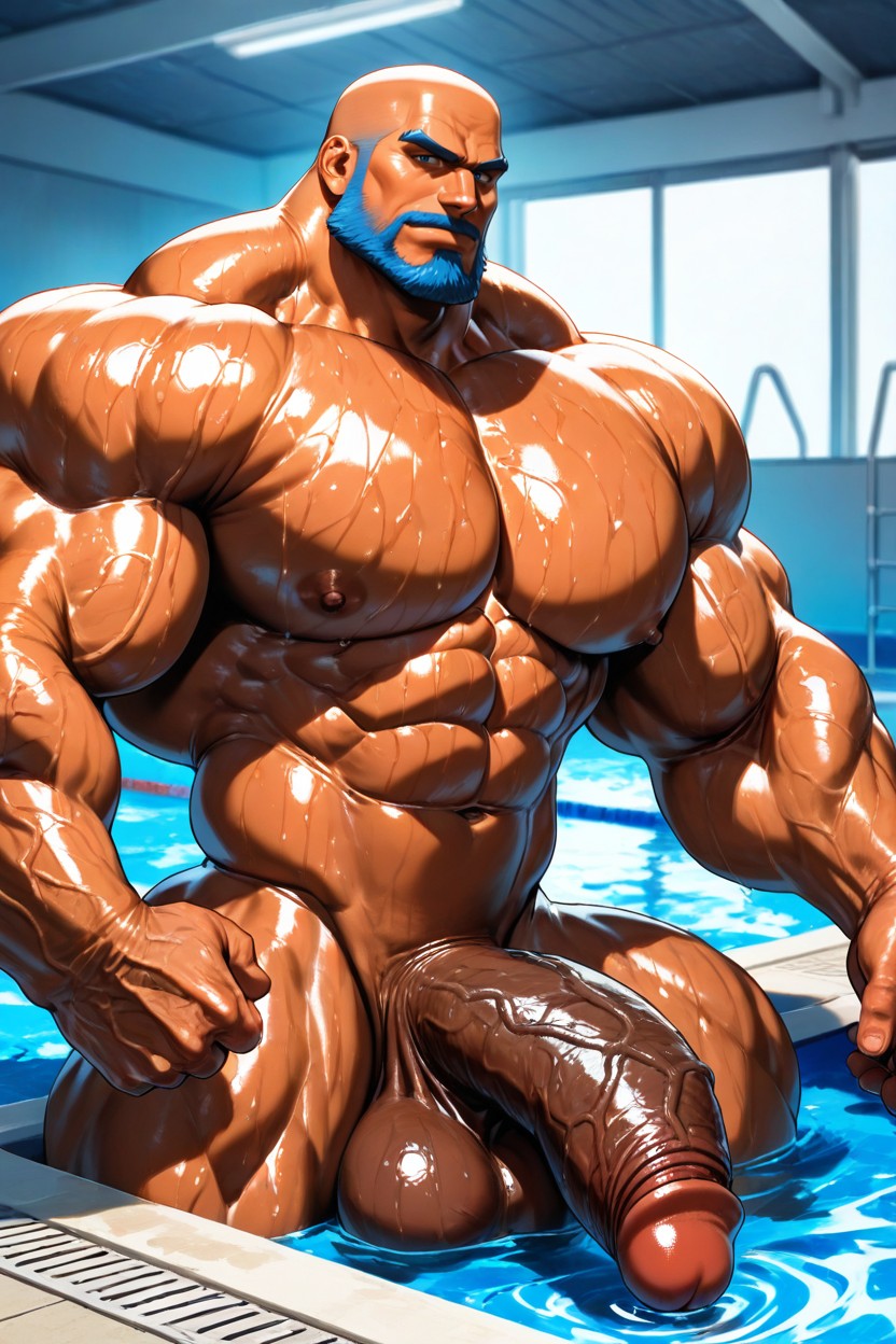 Solo Tanned Man Only, Pene De Poni, And Shiny Oiled Skin Porno gay IA