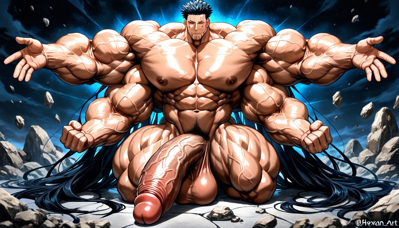 Blocky Chest, Enormous Bulging Chest And Arms, Detailed Face ゲイAIポルノ