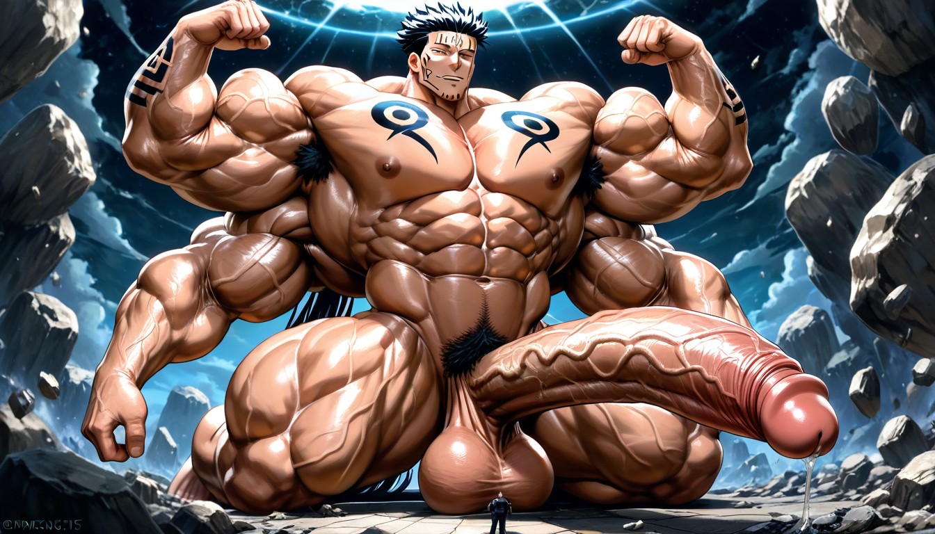 Foreskin, Enormous Bulging Chest And Arms, Four Arms AI Gay Porn