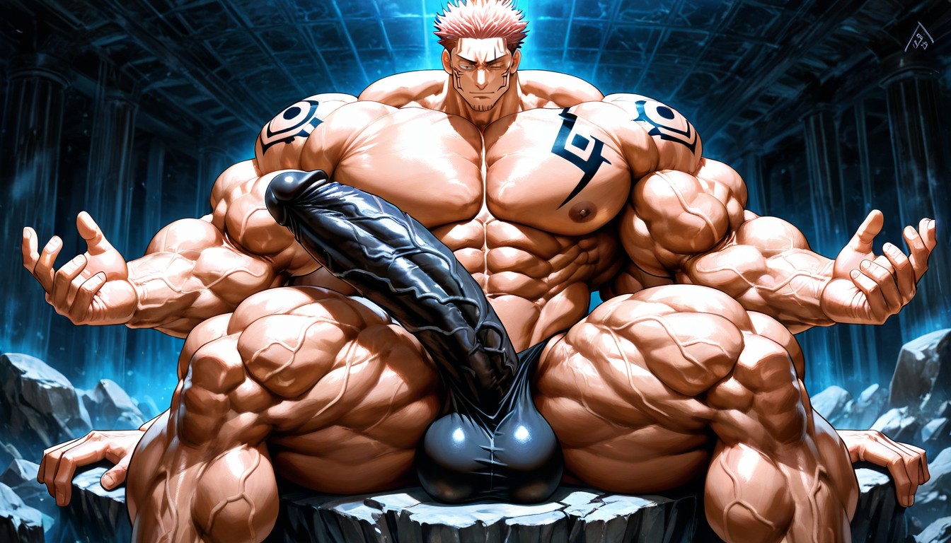 Colossal Muscularity, Big Muscles, Hyper Exaggerated Gigantic Muscle Physique Porno gay IA