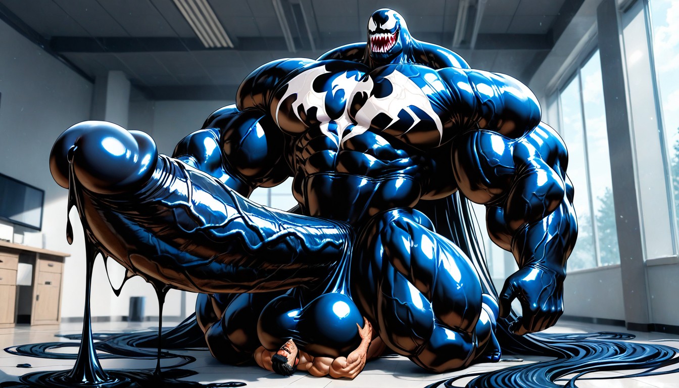 Hyper Exaggerated Gigantic Muscle Physique, Boulder Shoulders, Muscular AI Gay Porn