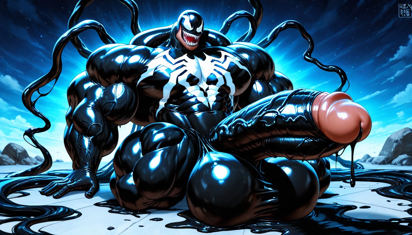 Erect Up Penis, Colossal Muscularity, Macro AI Gay Porn