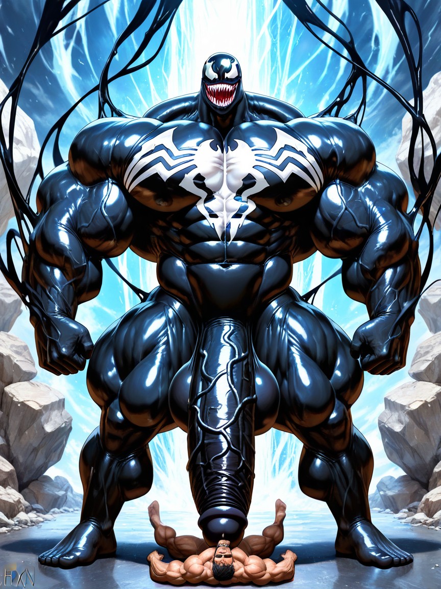 Erect Up Penis, Venom, Gigantic Long Penis AI Gay Porn