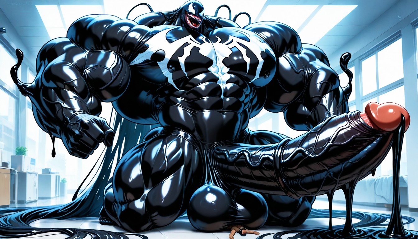 Bodybuilders, Venom Is Rubbing His Penis, Medium Ass AI Gay Porn