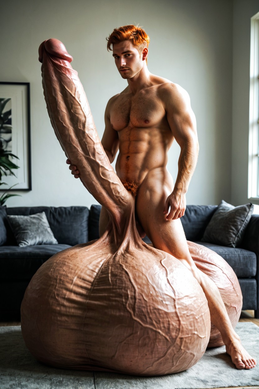 Hyper Massive Balls, Freckles, Facial Freckles AI Gay Porn
