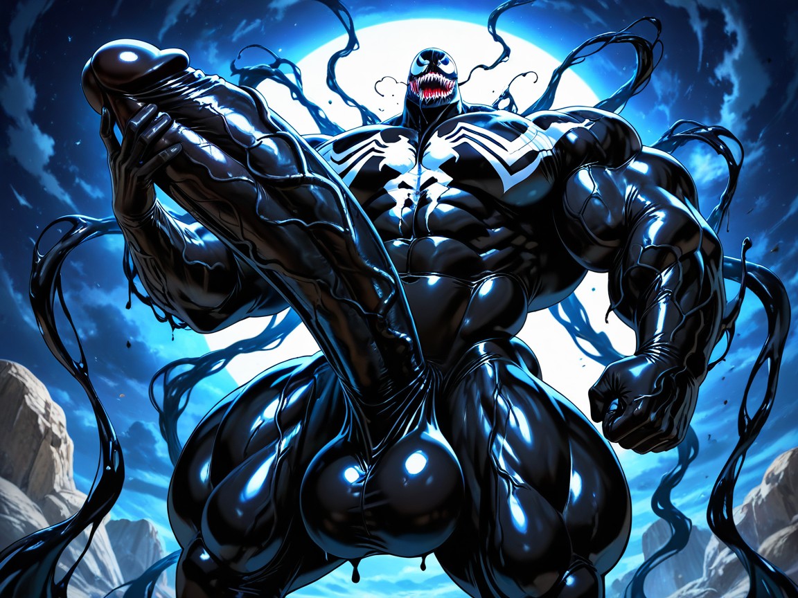 Oversized Muscles, Stubble, Häxan Art Style AI Gay Porn