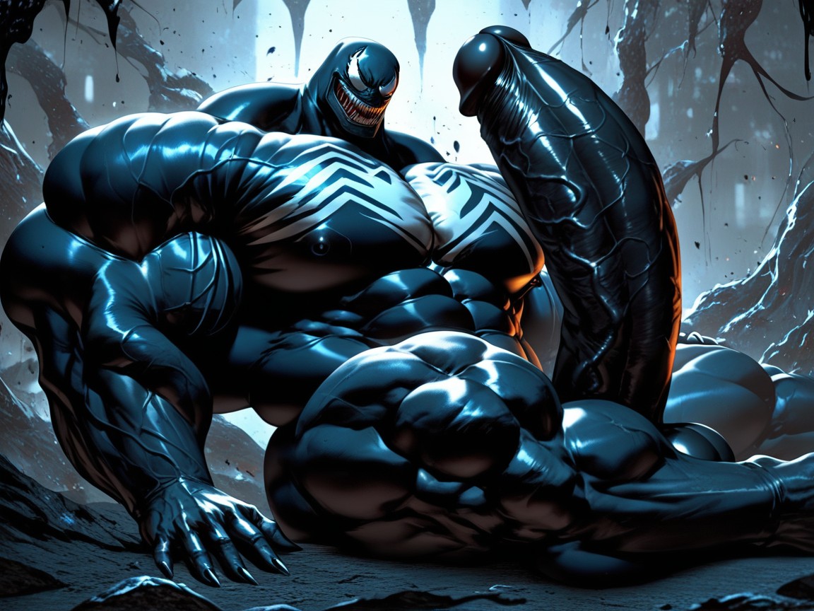 Cumshot, Hyper Exaggerated Gigantic Muscle Physique, Hyper Macro AI Gay Porn