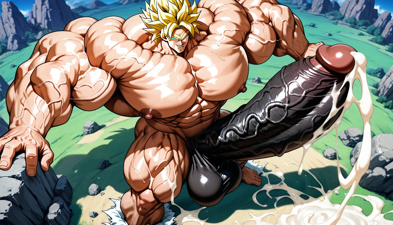 Oversize Muscle, Deeply Etched Blocky Abs, Gigantic Muscles Porno gay IA