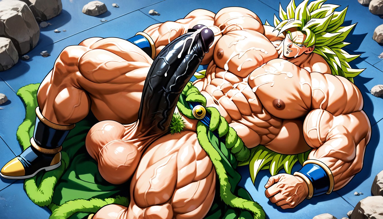 Absurdly Long Oversized Hyper Penis, Cock Bigger Than Leg, Macro AI Gay Porn