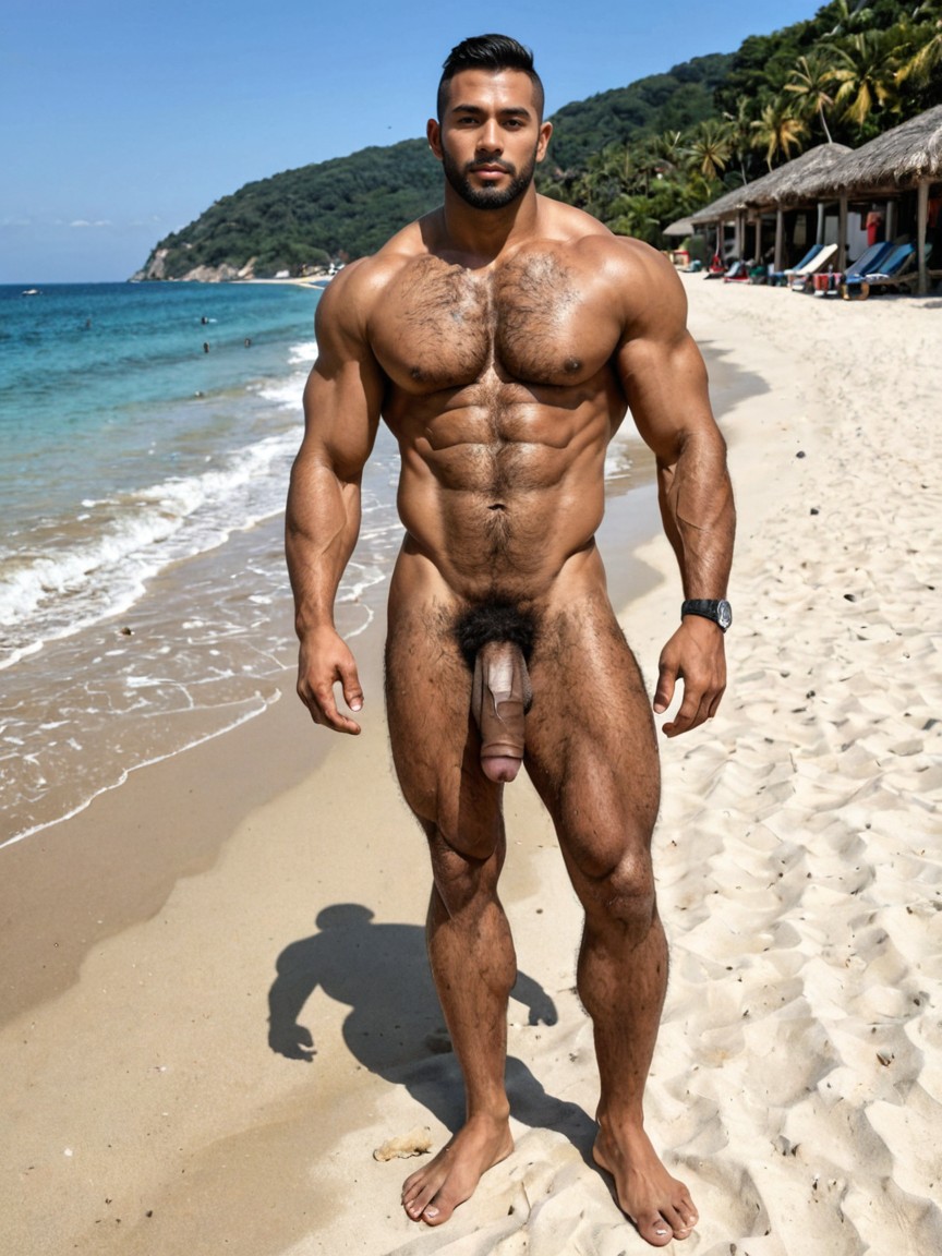 Person, 1 Person, Impossibly Huge Muscles AI Gay Porn