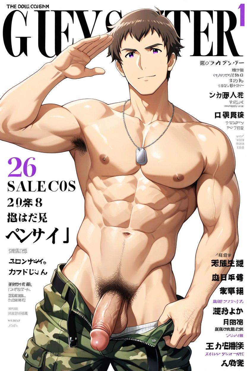 Cel Shading, Pubic Hair, Head-to-thigh Framing AI Gay Porn