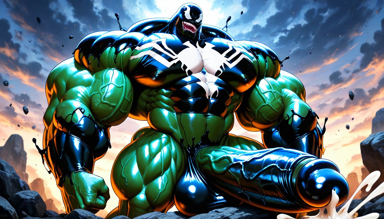Penis Bigger Then Leg, Hyper-muscular, Boulder Shoulders AI Gay Porn