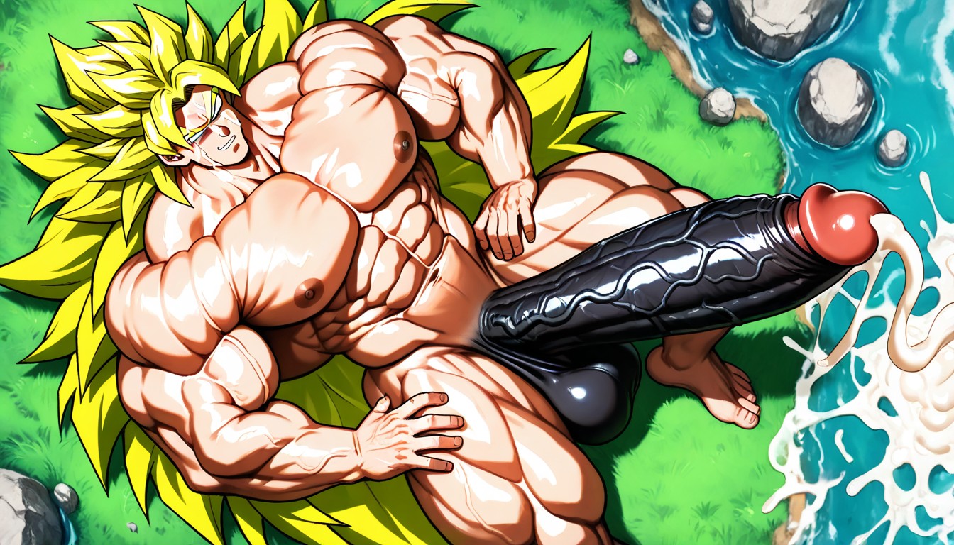 Testicles, Enormous Bulging Chest And Arms, Big Muscles AI Gay Porn
