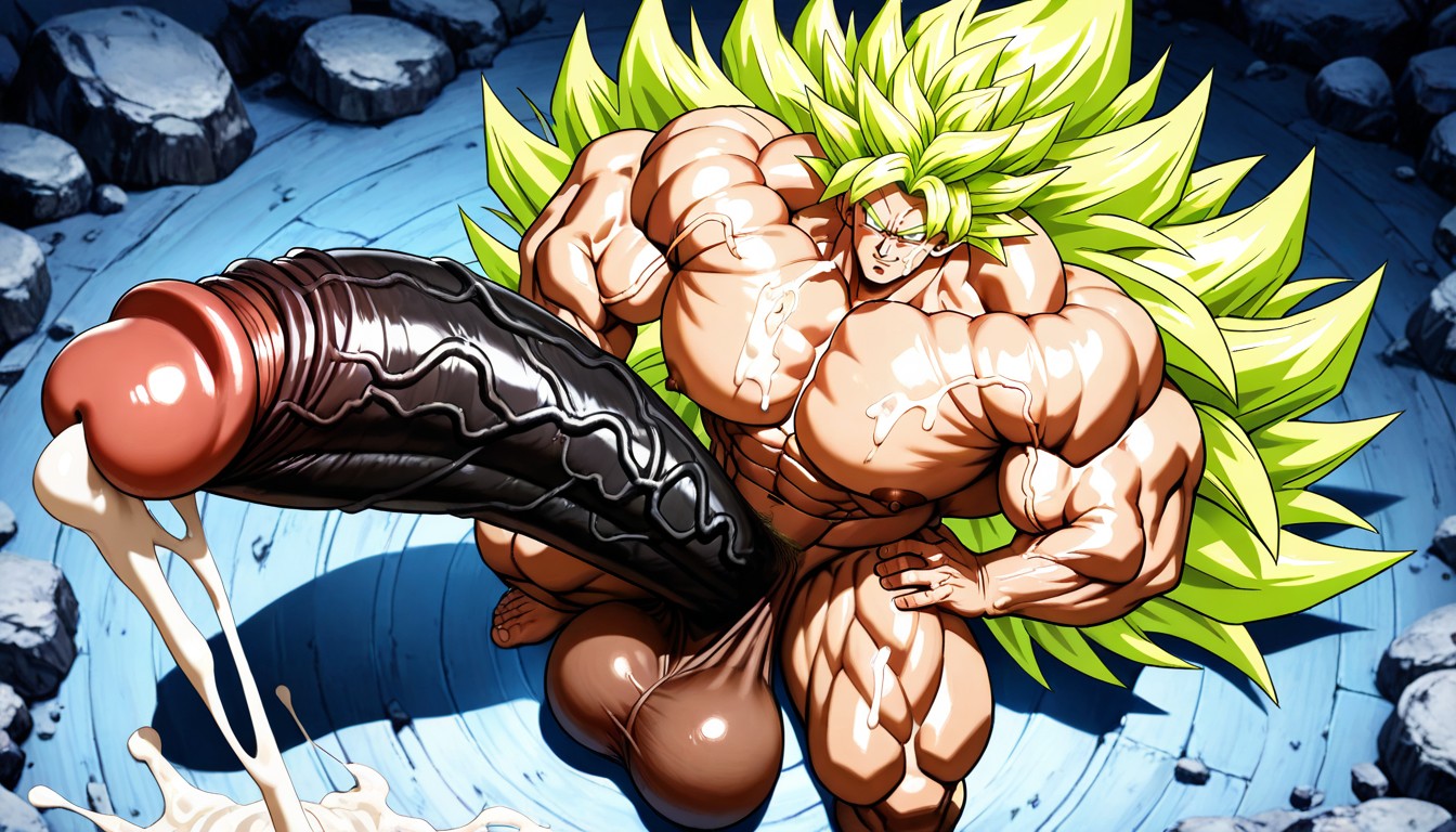 Hyper Macro, Hyper Exaggerated Gigantic Muscle Physique, Sexy AI Gay Porn