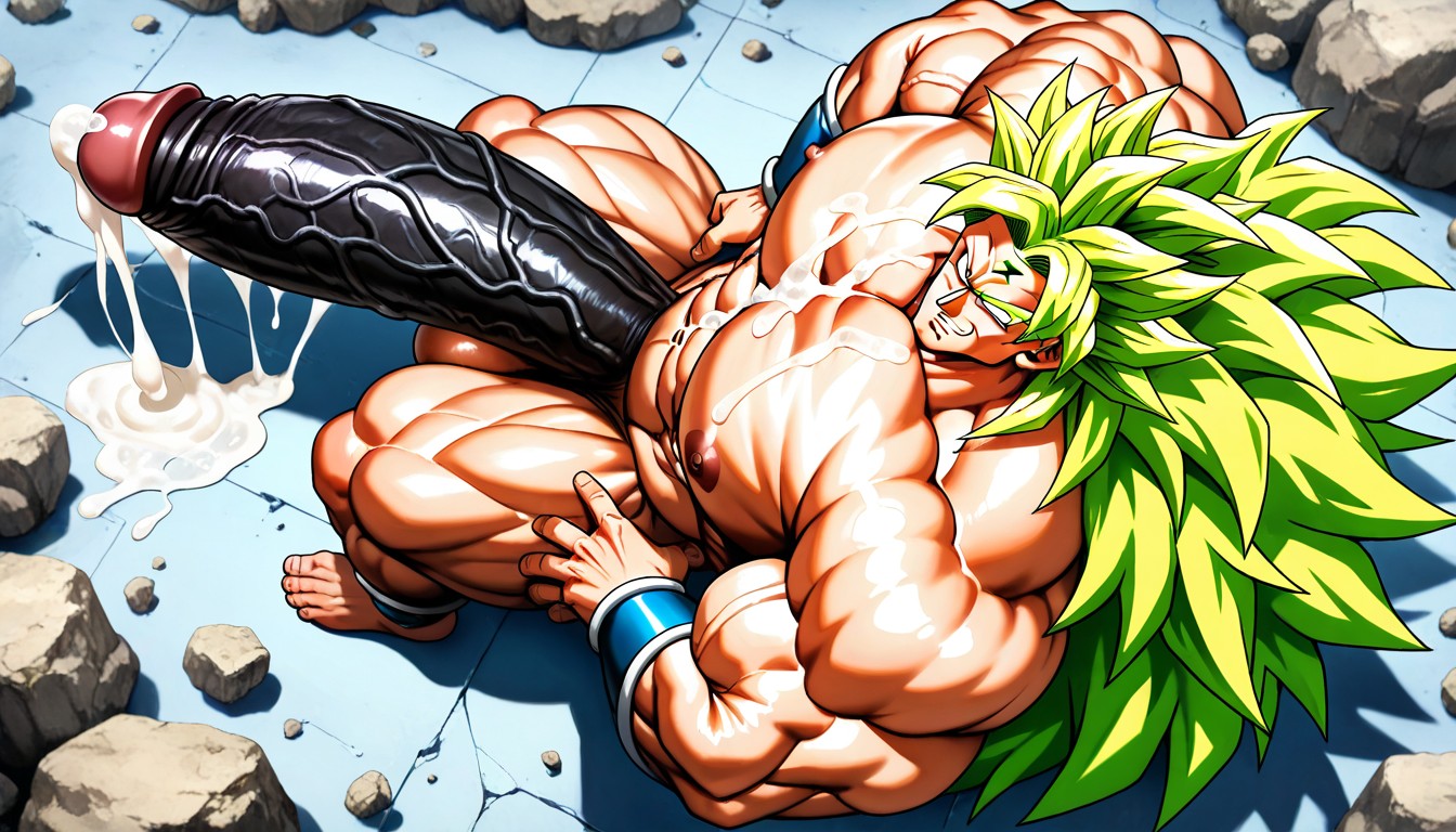 Enormous Bulging Chest And Arms, Penis Bigger Then Leg, Cumshot AI Gay Porn