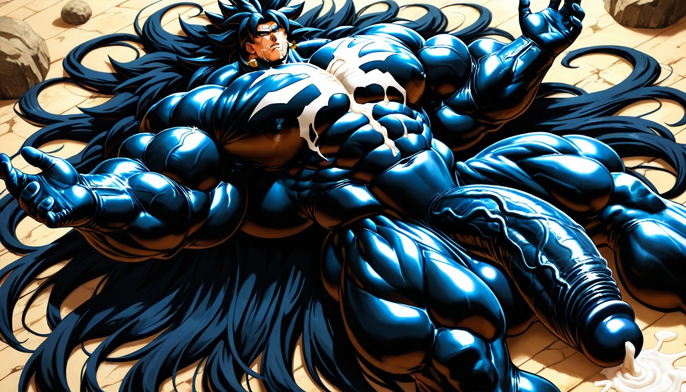 Tall Muscular Physique, Detailed Face, Legendary Super Saiyan Porno gay IA