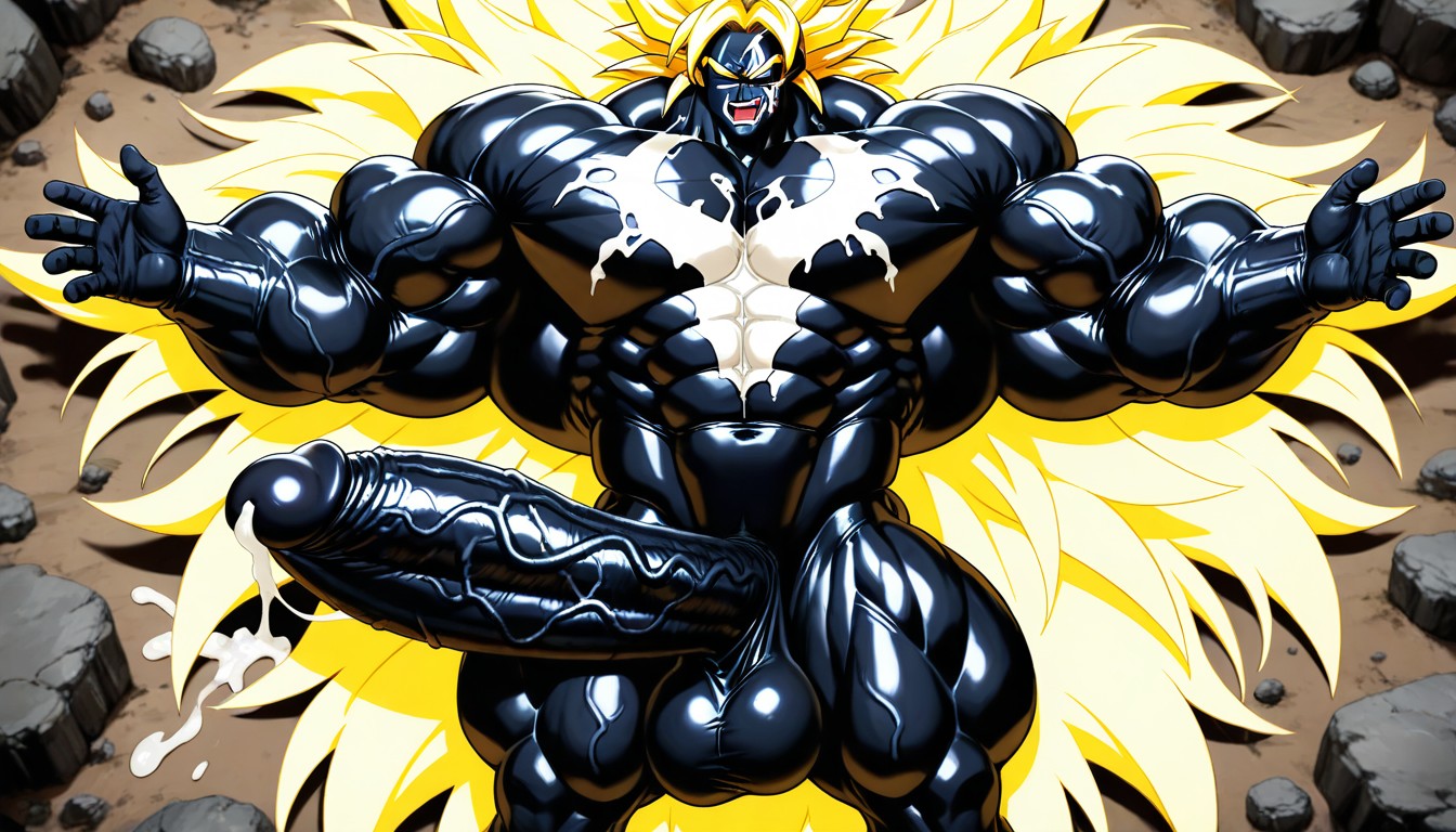 Sexy, Black Penis, Hyper-muscular Porno gay IA