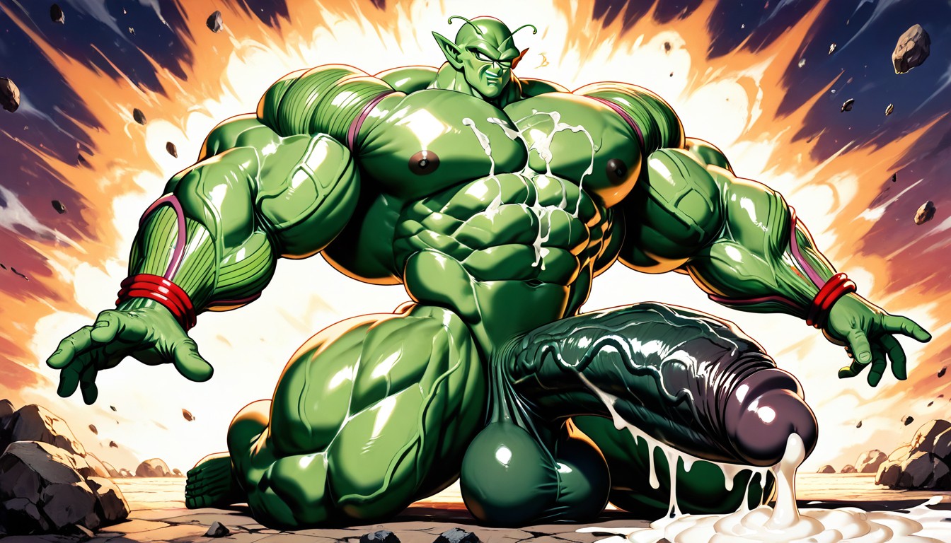 Oversized Muscles, Oversized Hyper Gigantic Cock, Sexy AI Gay Porn