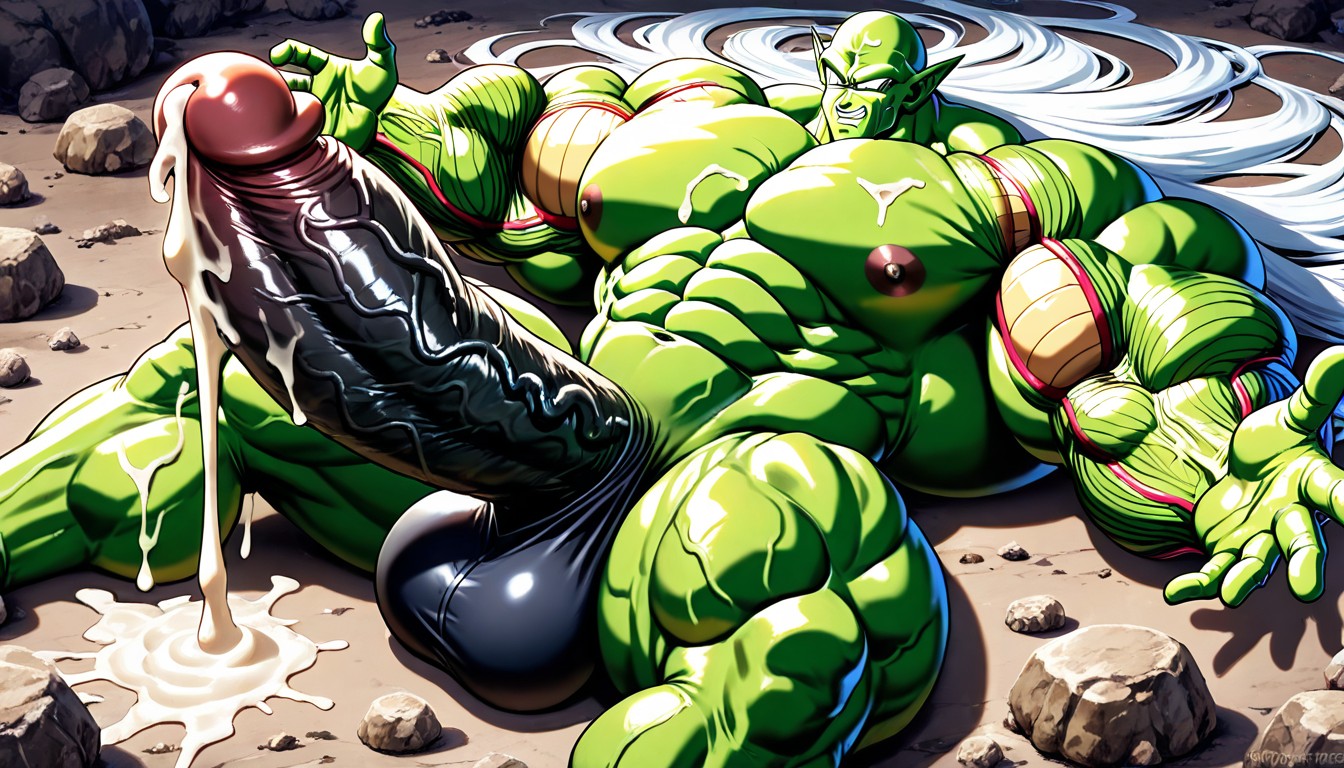 Oversized Hyper Gigantic Cock, Colossal Muscularity, Enormous Bulging Chest And Arms AI Gay Porn