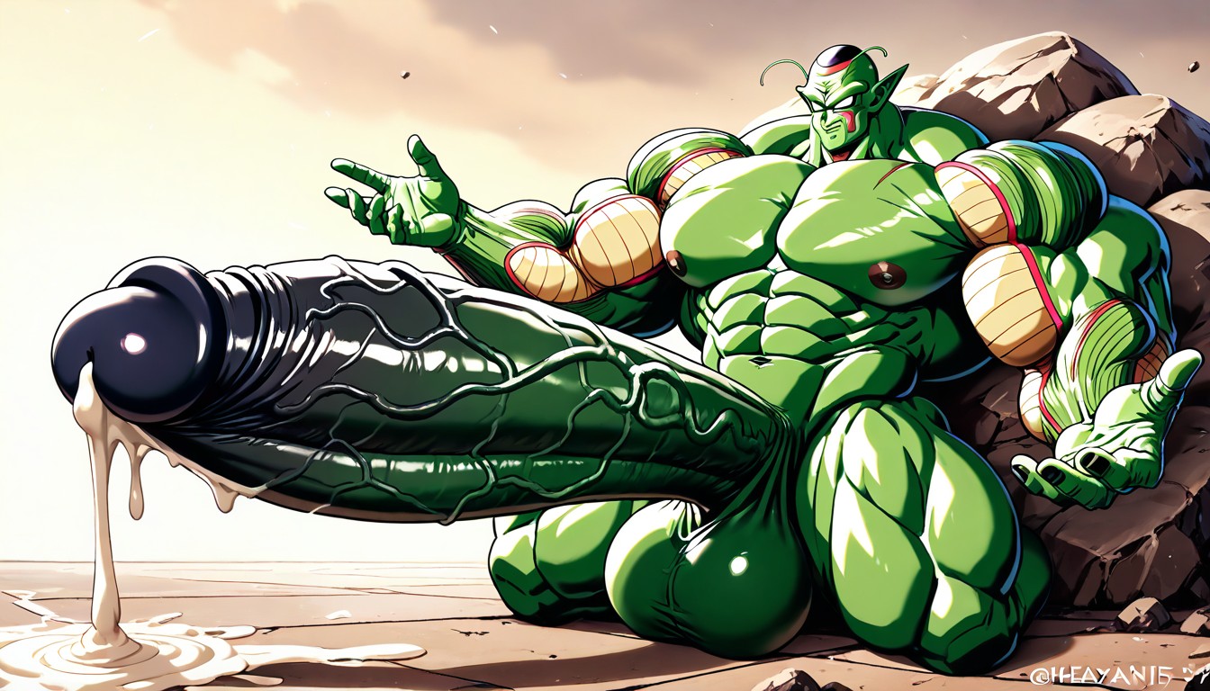 Absurdly Long Oversized Hyper Penis, Hyper Exaggerated Gigantic Muscle Physique, Penis Bigger Then Leg AI Gay Porn