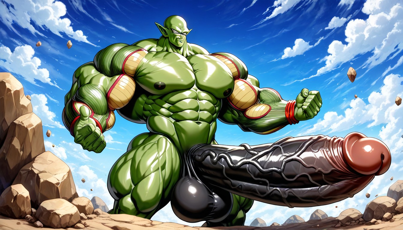 Green Skin, Masculine, Penis Bigger Then Leg AI Gay Porn