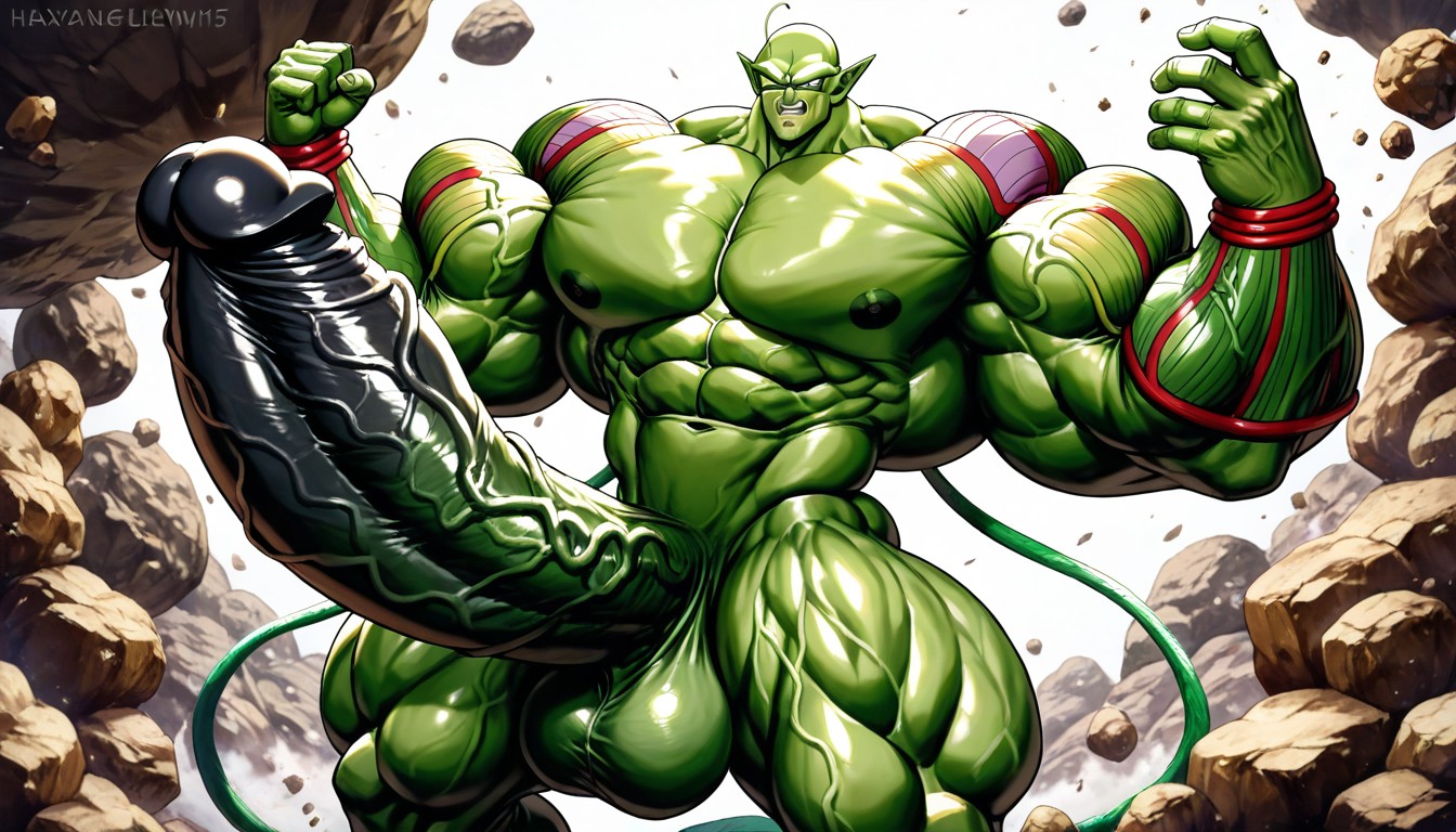 Erect Up, Colossal Muscularity, Cock Bigger Than Leg AI Gay Porn
