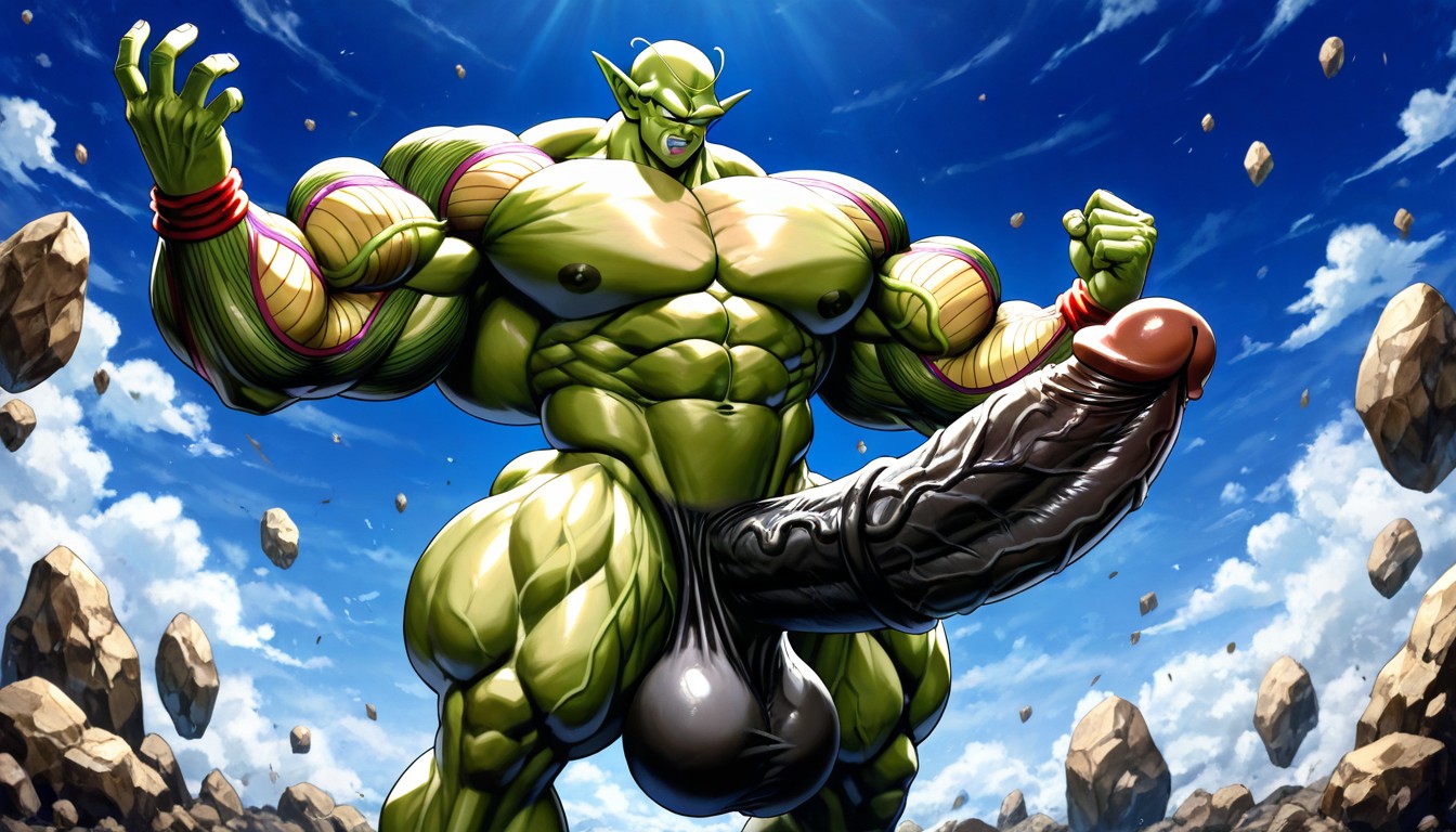 Colossal Muscularity, Penis Bigger Then Leg, Enormous Bulging Chest And Arms AI Gay Porn