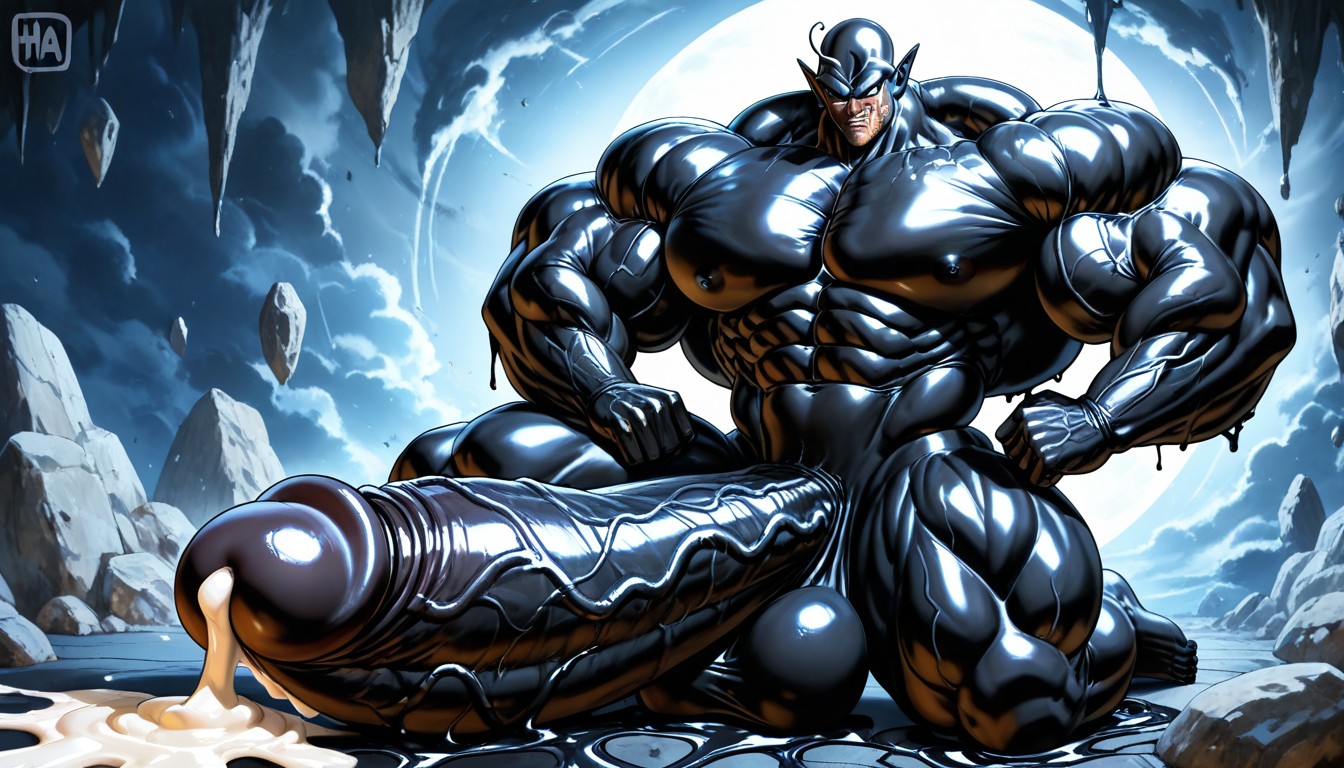 Penis Bigger Then Leg, Hyper Macro, Big Muscles AI Gay Porn