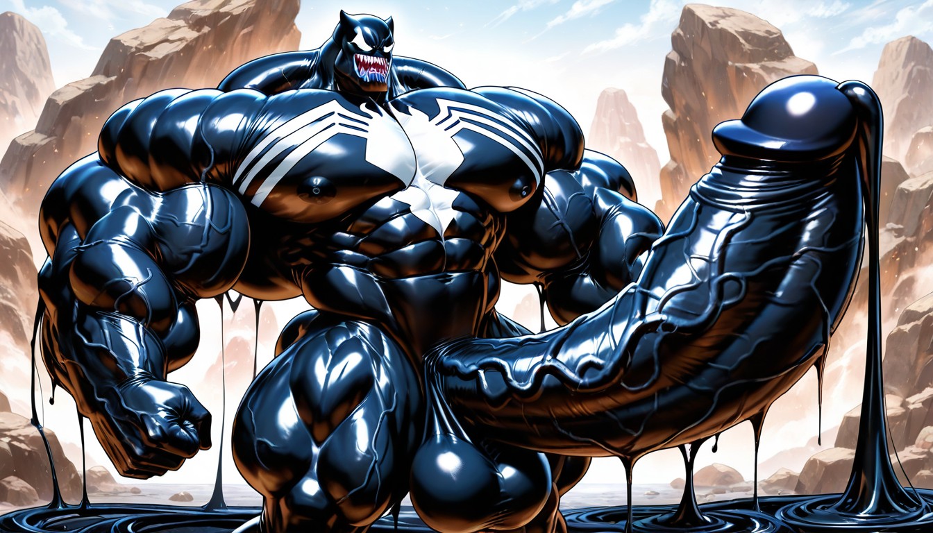 Black Skin, White Eyes, Wolverine From Marvel Comics AI Gay Porn