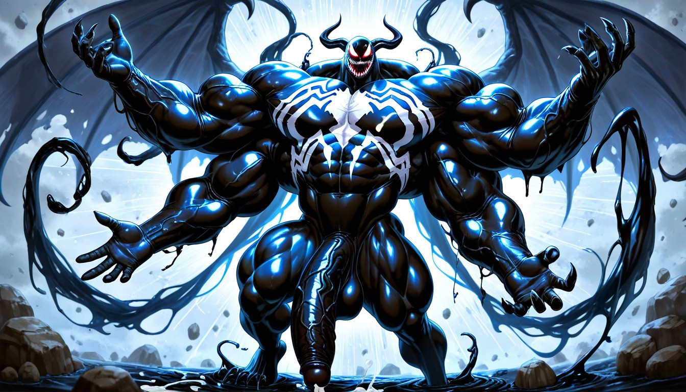 Absurdly Long Oversized Hyper Penis, Dragon Wings, Big Muscles Porno gay IA