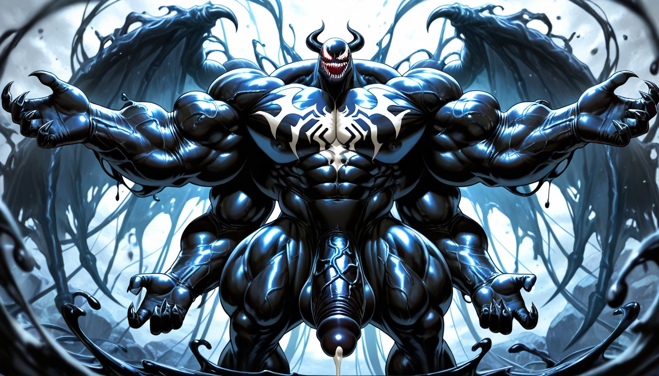 Muscular, Penis Bigger Then Leg, Black Skin AI Gay Porn