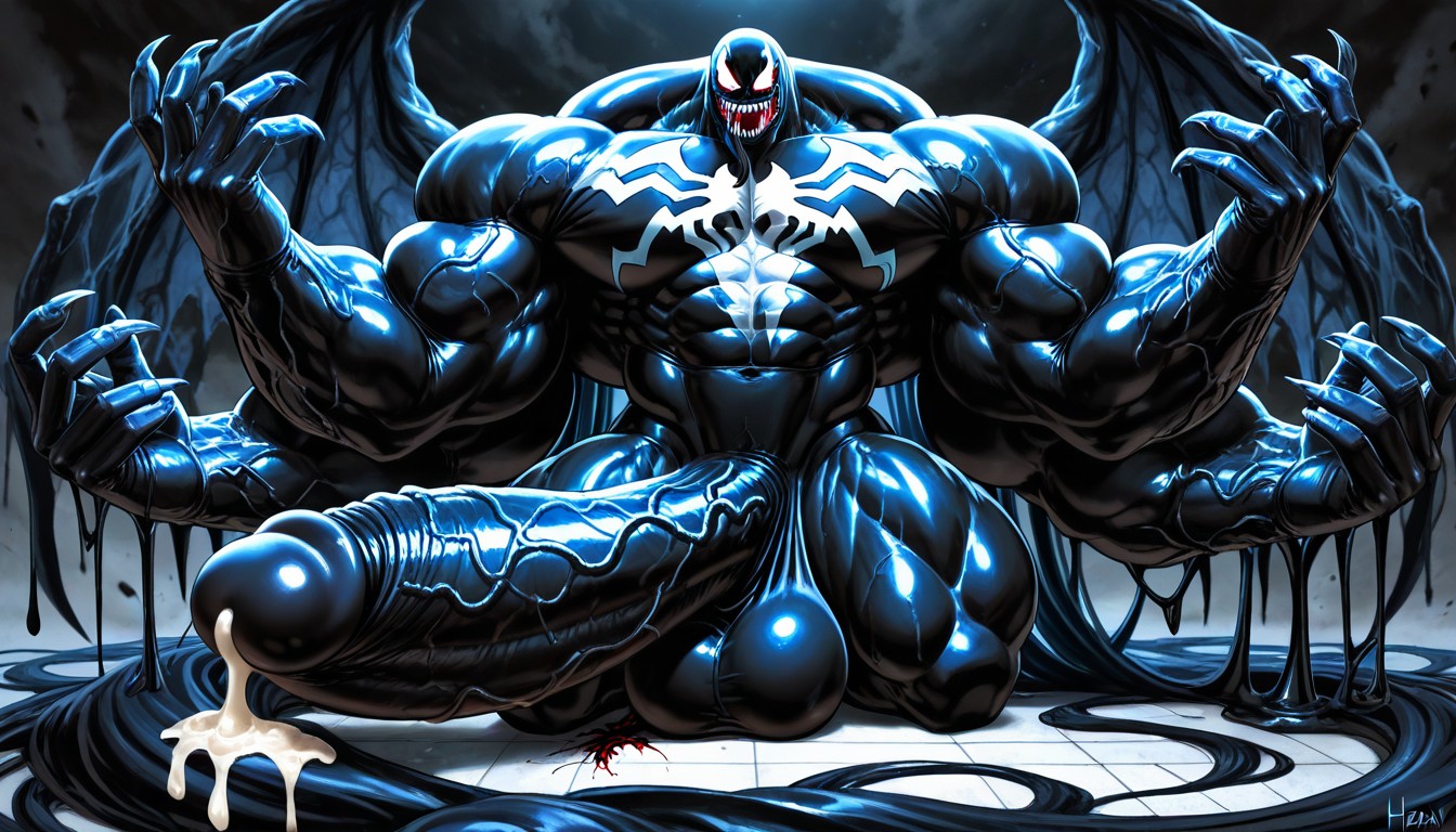 Sexy, Ultimate Venom, Oversized Hyper Gigantic Cock AI Gay Porn