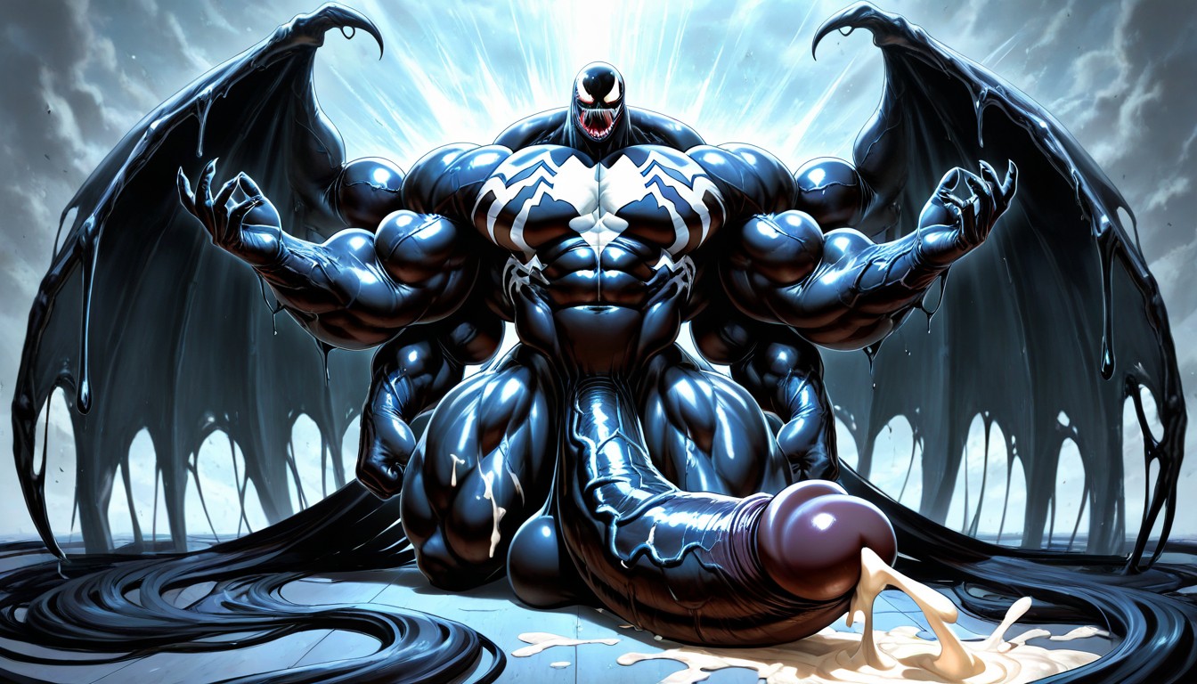 Red Eyes, Colossal Muscularity, Sculpted Neck AI Gay Porn