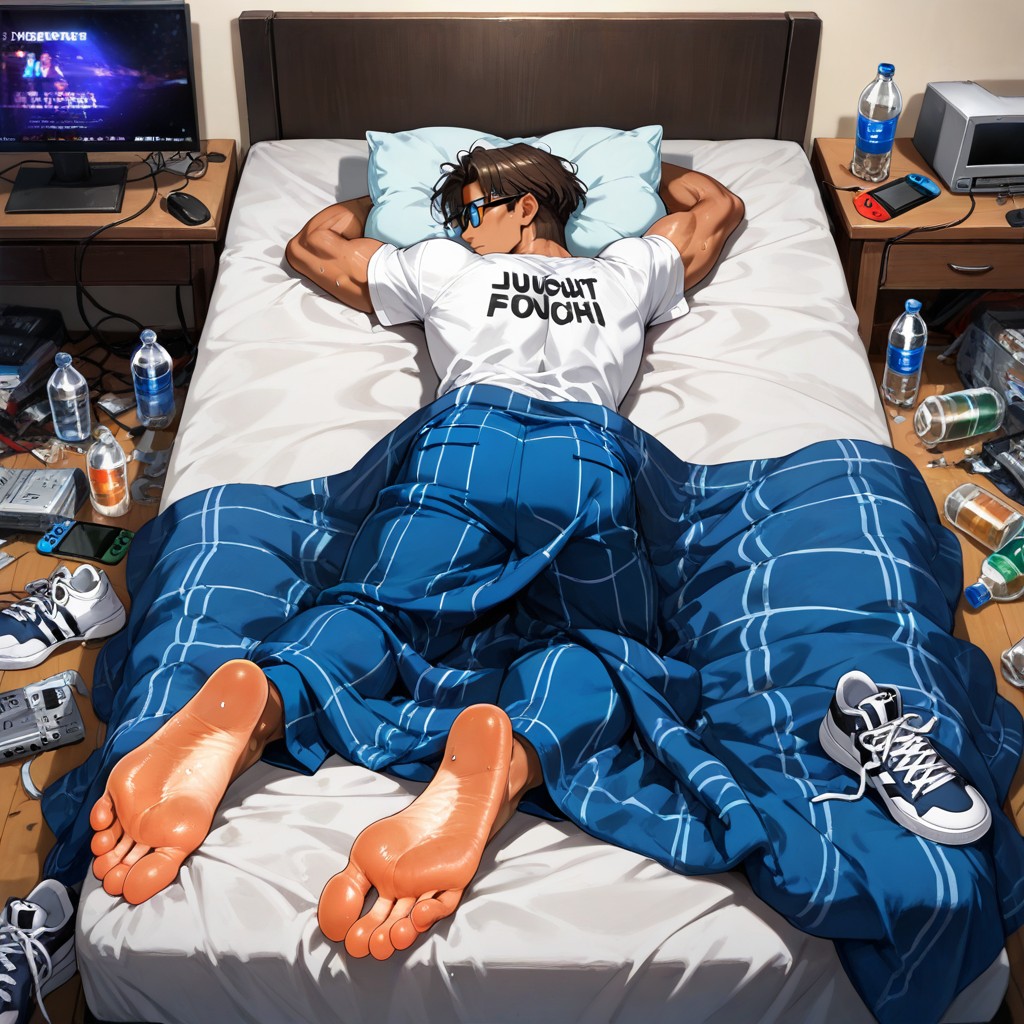 Night, Barefoot, + AI Gay Porn