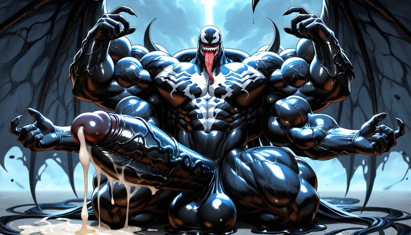 Dragon Wings, Black Goo On Skin, Sculpted Neck AI Gay Porn