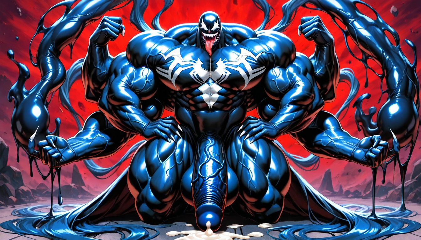 Four Arms, Medium Ass, Laying AI Gay Porn