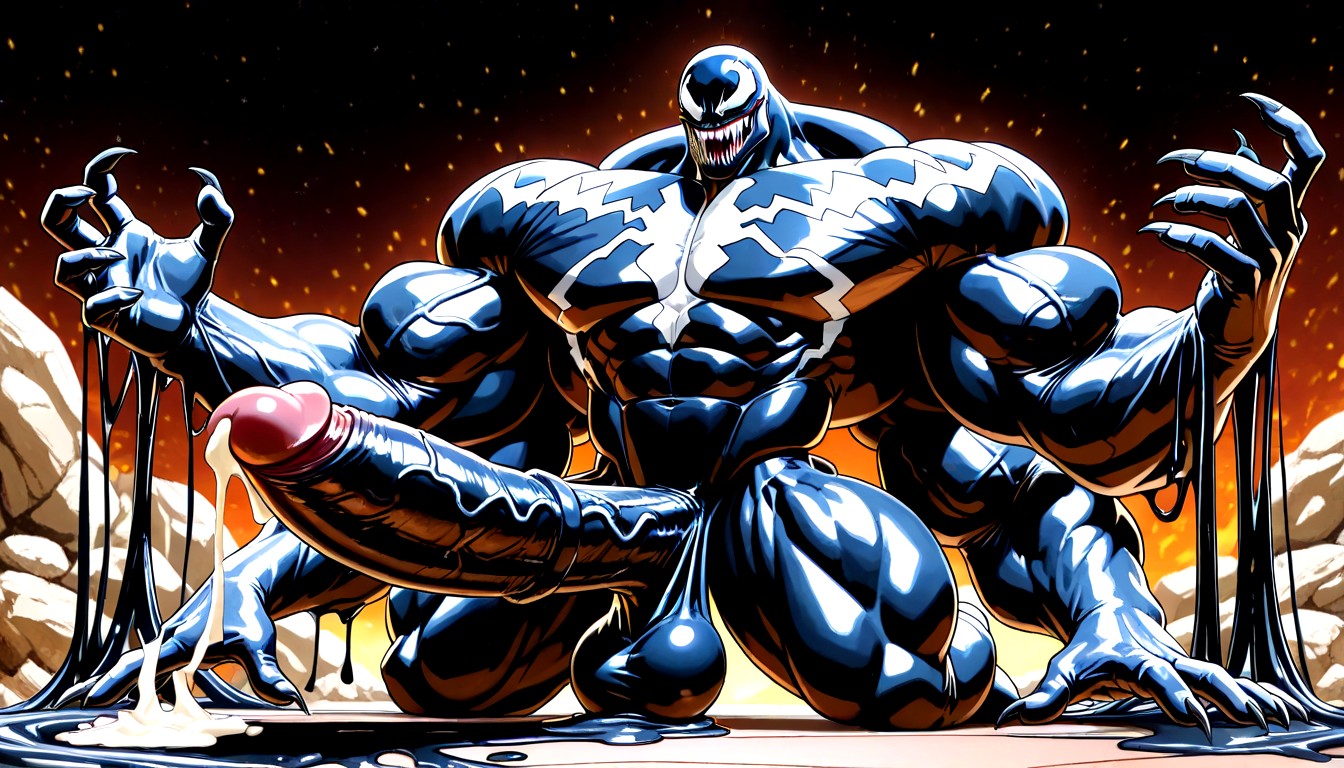 Tall Muscular Physique, Hyper Chest, Claws Porno gay IA