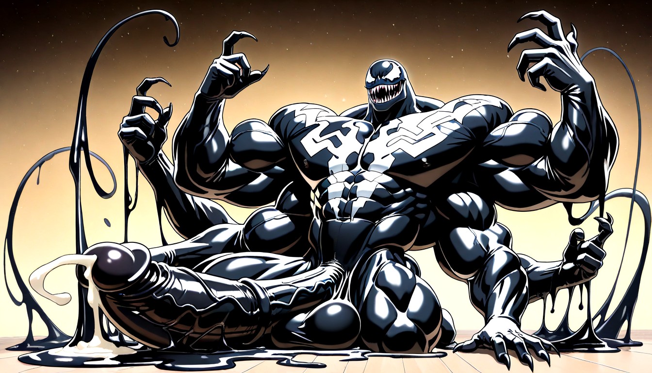 Muscular, Black Goo Latex, Oversize Muscle Porno gay IA