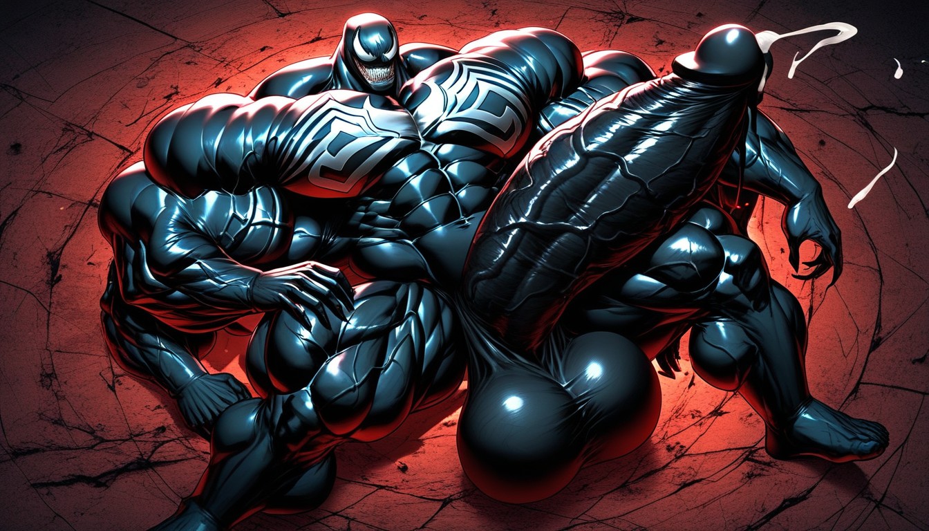 Testicles, Cumshot, Black Goo On Skin AI Gay Porn