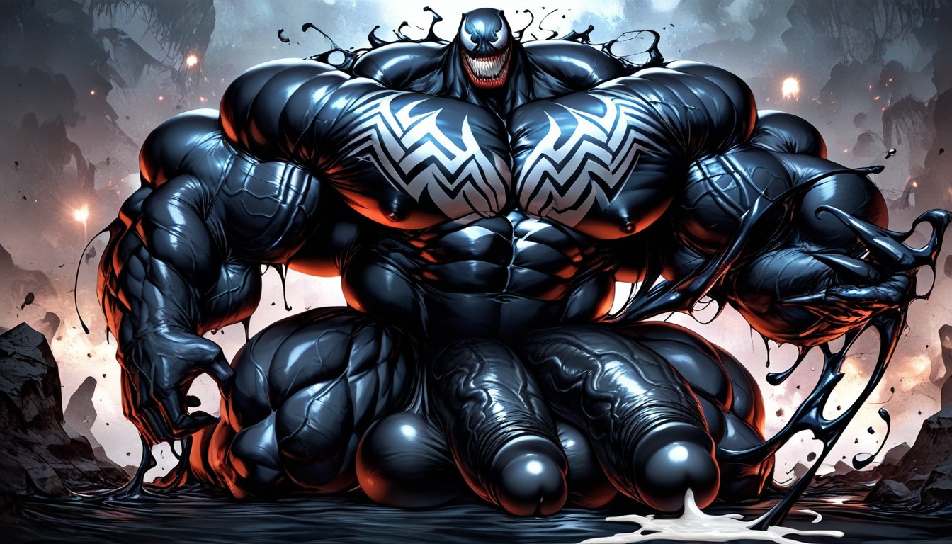 Multiple Penises, Hyper Macro, Laying AI Gay Porn