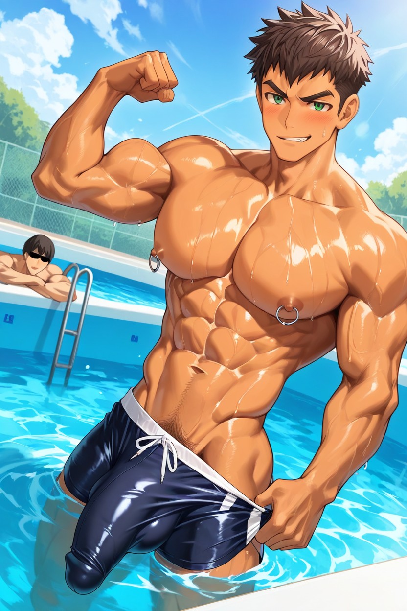 Very Short Hair, Sharp Focus, Ultra-detailed AI Gay Porn