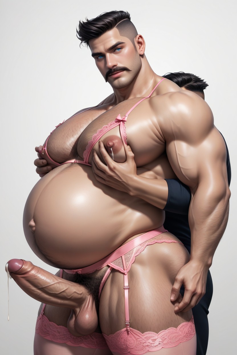 Hard Cock, Pink Lace, Mpreg AI Gay Porn