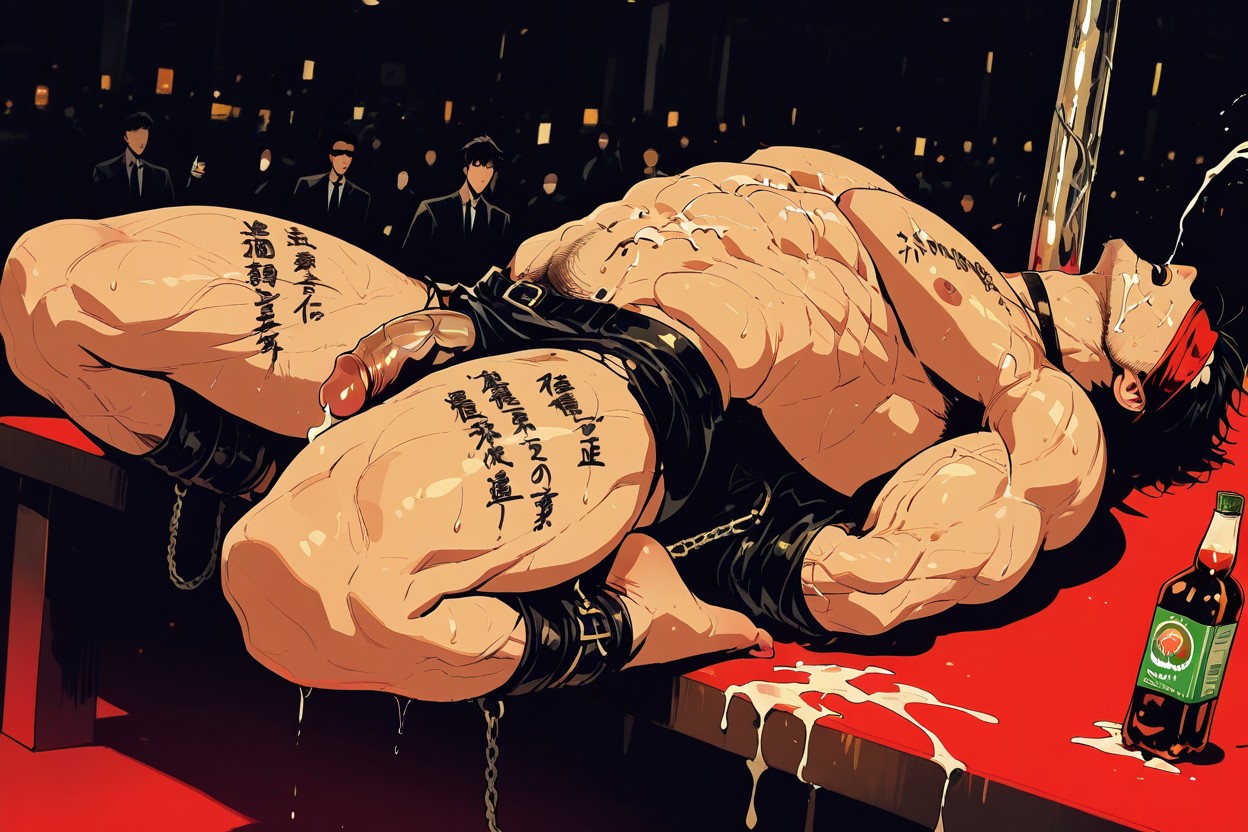 Messy Bar, Foul Language, Humongous Pectoral Muscles AI Gay Porn