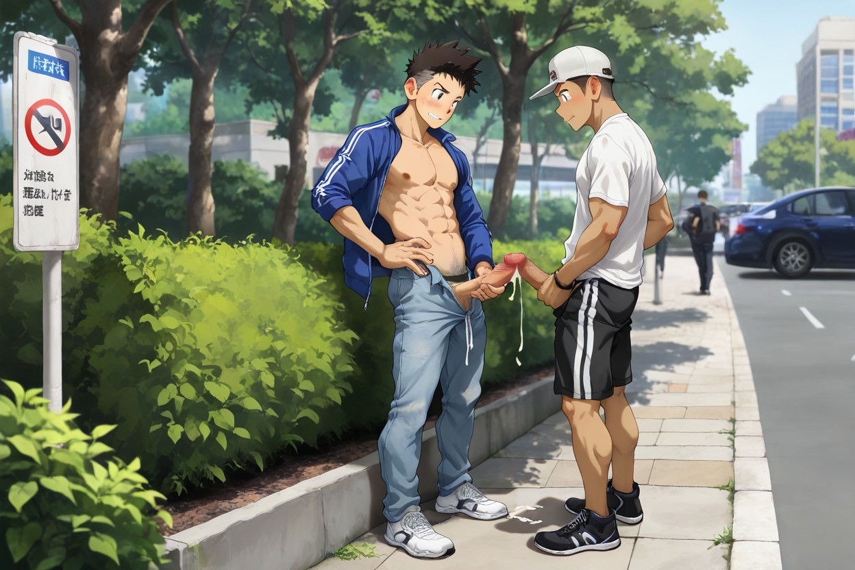 Cock Worship, Balls, Small AI Gay Porn